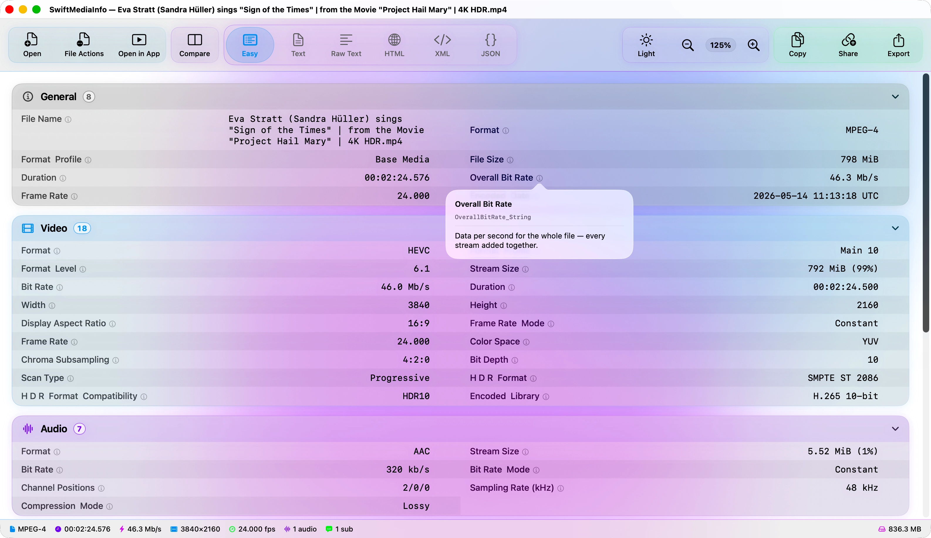 An Easy View field with its plain-language explanation open.